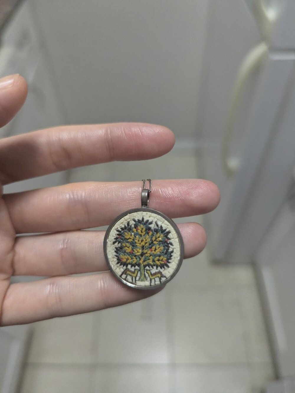 Jordanian Embroidered Pendant
